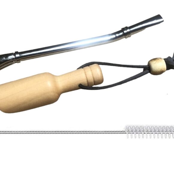 Yerba Mate Gourd Straw Stainless Cup KIT ARTISAN HANDMADE Fisherman - Picture 6 of 7